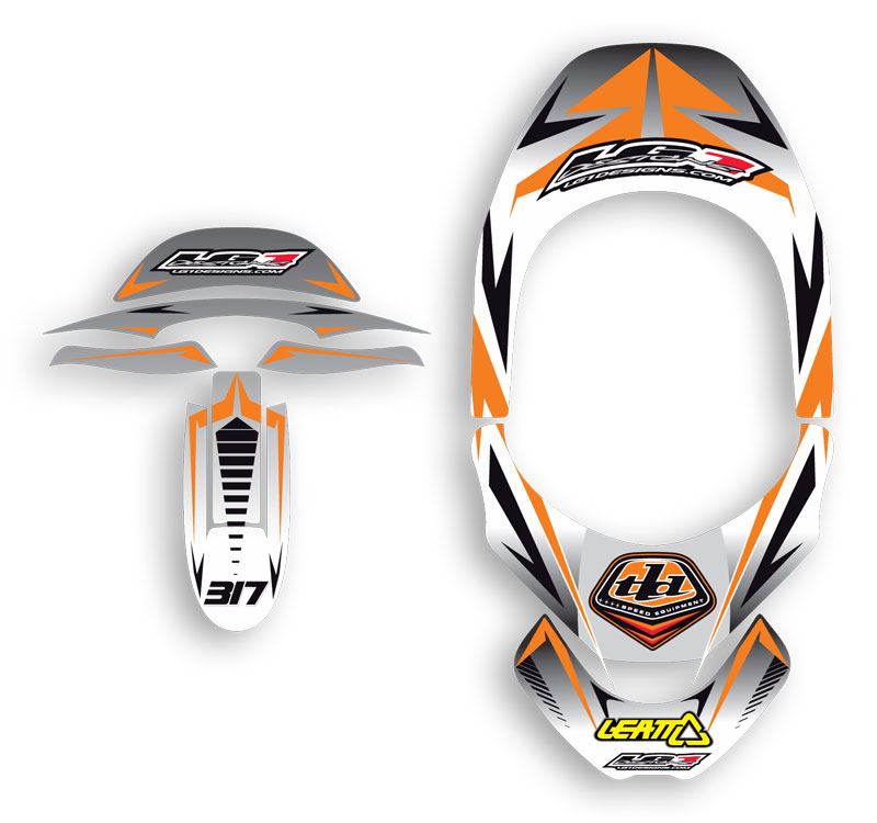 leatt graphics, alpinestar graphics, neck brace graphics, motcross